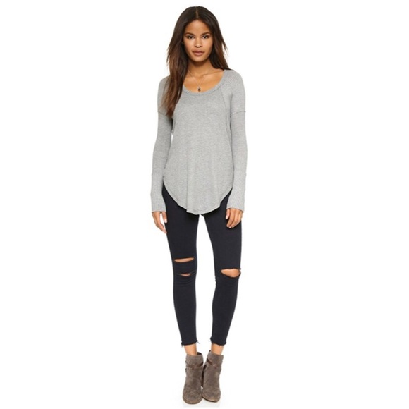 Free People Drippy Yarn Gray Ventura Thermal - Picture 4 of 7